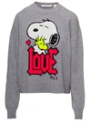 Philosophy Di Lorenzo Serafini Peanuts Wool Intarsia Sweater In Grey