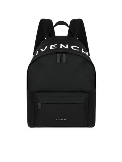 Givenchy 'u Essential' Backpack With Adjustable Shoulder Straps In Black