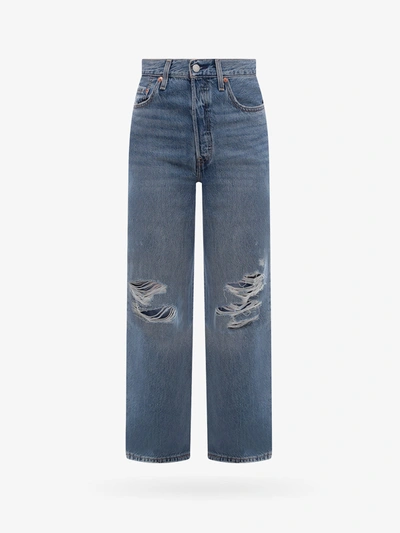Levi's Ribcage Straight Ankle Jeans In Blue