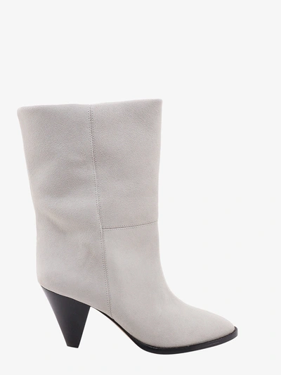 Isabel Marant Rouxa Ankle Boots In White