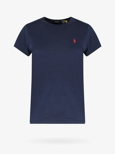 Polo Ralph Lauren Embroidered-logo Short-sleeved T-shirt In Dark Blue