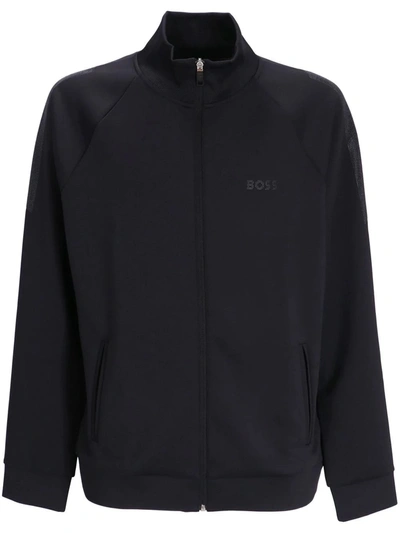 Hugo Boss X Matteo Berrettini Zip-up Sweater In Black