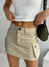 Princess Polly Lydie Cargo Mini Skirt In Beige