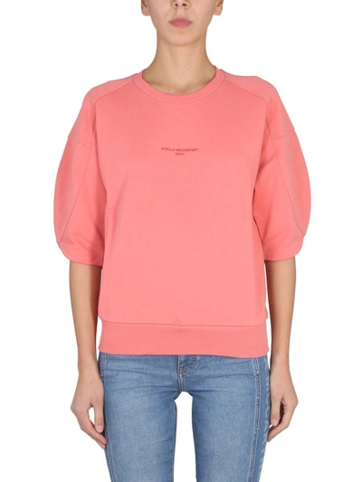 Stella Mccartney Crewneck T-shirt In Pink