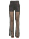 Rotate Birger Christensen Crystal-embellished Sheer Trousers In Black