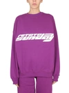 Rotate Birger Christensen Logo-print Crew-neck Jumper In Purple