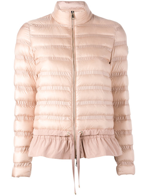 Moncler Anemone Channel-quilted Down Jacket In Blush | ModeSens