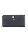 Thom Browne Long Zippered Wallet In Black