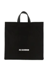 Jil Sander Men's Square Shopper Lg Bag In Black