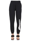 Rotate Birger Christensen Mimi Printed Cotton Fleece Track Pants In Black