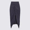 Vivienne Westwood Pinstriped Wool And Cotton Midi Skirt In Blue