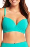 Sea Level Molded Underwire Bikini Top In Aqua