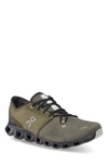 On Cloud X 3 Training Shoe In Olive/ Reseda