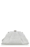 Judith Leiber Gemma Crystal-embellished Clutch-on-chain In Silver Rhine
