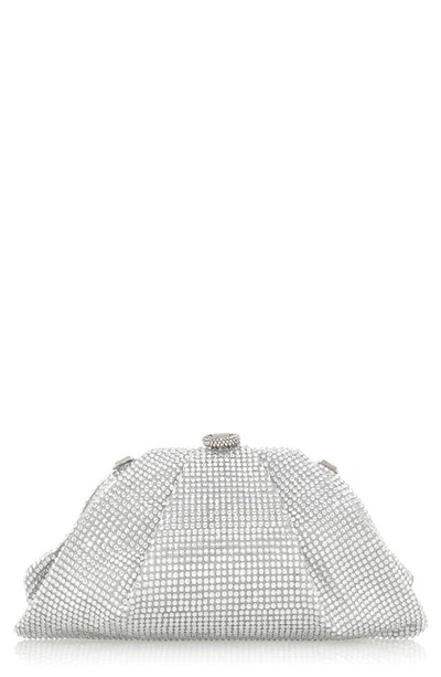 Judith Leiber Gemma Crystal-embellished Clutch-on-chain In Pearl
