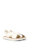 Camper Oruga Crossover Leather Sandals In White Natural