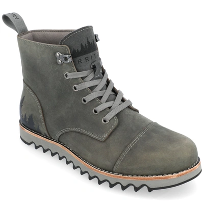 Territory Zion Water Resistant Wide Width Lace-up Boot In Grey