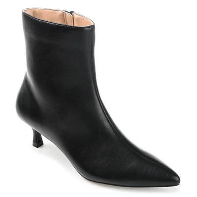 Journee Collection Women's Arely Kitten Heel Pointed Toe Dress Booties In Black