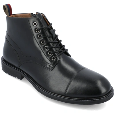 Thomas & Vine Avrum Leather Cap Toe Chukka Boot In Black