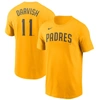 NIKE NIKE YU DARVISH GOLD SAN DIEGO PADRES NAME & NUMBER T-SHIRT