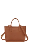 Longchamp Women's Le Foulonné Leather Top Handle Bag In Caramel