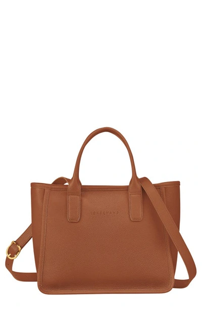 Longchamp Women's Le Foulonné Leather Top Handle Bag In Caramel