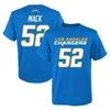 OUTERSTUFF YOUTH KHALIL MACK POWDER BLUE LOS ANGELES CHARGERS MAINLINER PLAYER NAME & NUMBER T-SHIRT