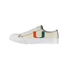 FOCO FOCO CREAM MIAMI HURRICANES LOW TOP CANVAS SHOES