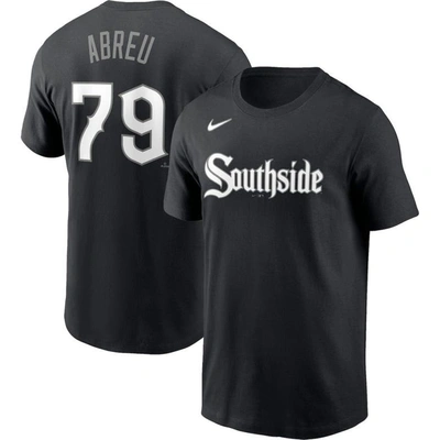 Nike Men's  Jose Abreu Black Chicago White Sox City Connect Name And Number T-shirt