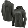 Fanatics Branded Olive Wisconsin Badgers Oht Military Appreciation Guardian Pullover Hoodie In Olive