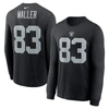 Nike Men's  Darren Waller Black Las Vegas Raiders Player Name & Number Long Sleeve T-shirt In Black