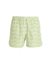 Gcds Abstract-print Swim Shorts In Green