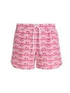Gcds Abstract-print Swim Shorts In Fuchsia