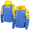 STARTER STARTER ROYAL LOS ANGELES CHARGERS EXTREME FULL-ZIP HOODIE JACKET