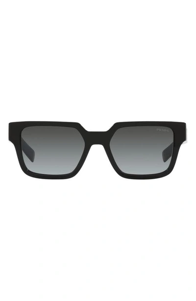 Prada 54mm Gradient Square Sunglasses In Black