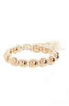 Isabel Marant Bonni Beaded Slider Bracelet In Ecru