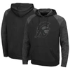 Colosseum Usc Trojans Blackout 3.0 Tonal Pullover Hoodie In Black