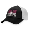 Top Of The World Men's  Black, White Texas A&m Aggies Stockpile Trucker Snapback Hat In Black