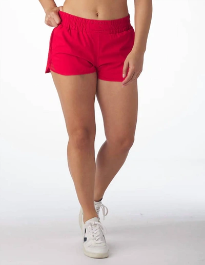 Glyder Running Short In Cherry In Red