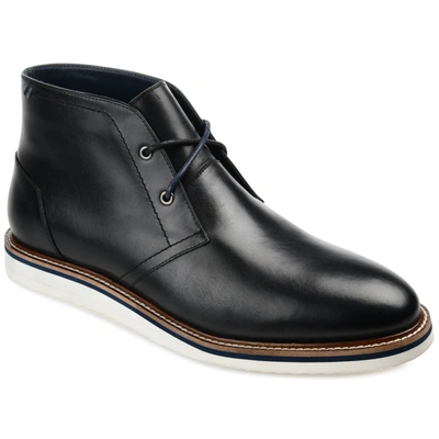 Thomas & Vine Thomas And Vine Keegan Wide Width Plain Toe Chukka Boot In Black