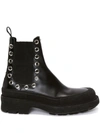 Alexander Mcqueen Alexander Mc Queen Tread Slick Leather Chelsea Boots In Black
