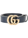 GUCCI INTERLOCKING GG BUCKLE BELT,CALFLEATHER100%