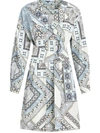 Etro Cotton Dress In Clear Blue