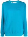Off-white Diag-stripe Print Sweatshirt In Blue