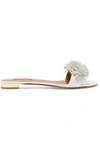 AQUAZZURA Wild Thing fringed leather slides