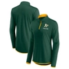 Fanatics Branded Green Oakland Athletics Worth The Drive Quarter-zip Jacket In Hunter Green