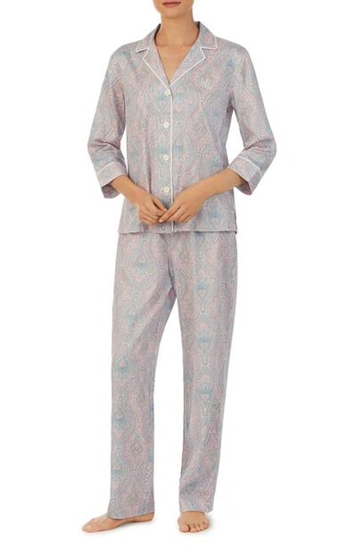 Lauren Ralph Lauren Cotton Blend Pyjamas In Paisley