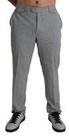 BENCIVENGA BENCIVENGA GRAY WOOL CHECKERED DRESS MEN FORMAL TROUSER MEN'S PANTS