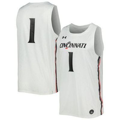 Under Armour #1 White Cincinnati Bearcats Team Replica Basketball Jersey