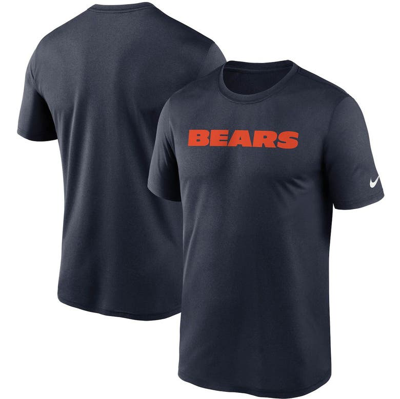 Nike Chicago Bears Primetime Wordmark Essential  Men's Nfl T-shirt In Navy